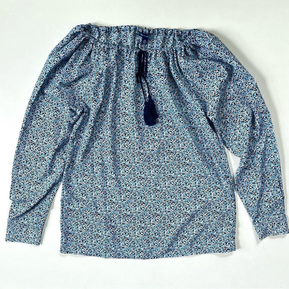Tommy Hilfiger NWT Blue Floral Blouse XS